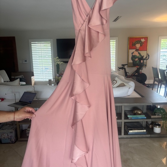 Pink Ruffle Gown